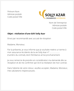 resilier une gav solly azar