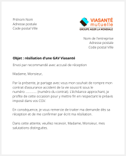 resilier une gav viasante