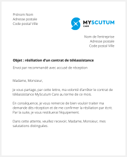 lettre resiliation myscutum care