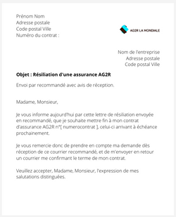 La résiliation d'une assurance AG2R